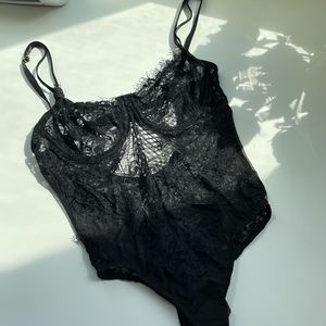 Lace/Sheer Black Bodysuit.